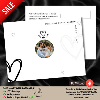 MINIMAL-FOTO Save the Date - auf der Grundlage ein Postkarte