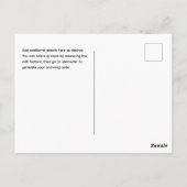 MINIMAL Foto Save the Date QR CODE Budget Schwarz Postkarte (Rückseite)