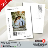 MINIMAL-Foto Save the Date QR-CODE-Kosten Rettend Postkarte