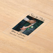 Minimal Foto Schwarz klassisch elegant gerettet Acryleinladungen (Ablage )