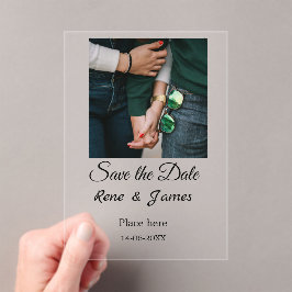 Minimal Foto Schwarz klassisch elegant gerettet Acryleinladungen