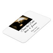 Minimal Foto Schwarz klassisch elegant gerettet Magnet (Linke Seite)