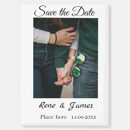 Minimal Foto Schwarz klassisch elegant gerettet Magnet