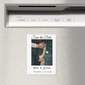 Minimal Foto Schwarz klassisch elegant gerettet Magnet (In Situ (Geschirrspüler))