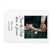 Minimal Foto Schwarz klassisch elegant gerettet Magnet (Horizontal)