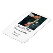 Minimal Foto Schwarz klassisch elegant gerettet Magnet (Linke Seite)