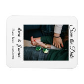 Minimal Foto Schwarz klassisch elegant gerettet Magnet (Horizontal)