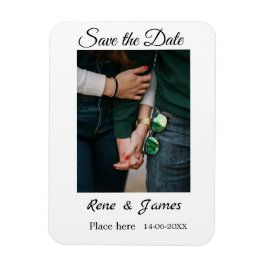 Minimal Foto Schwarz klassisch elegant gerettet Magnet