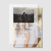 Minimal Foto Schwarz klassisch elegant gerettet Pergament Einladungen (Versatz (Ehepaar))