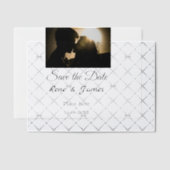 Minimal Foto Schwarz klassisch elegant gerettet Pergament Einladungen (Versetzt (Einladung))