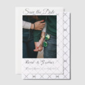 Minimal Foto Schwarz klassisch elegant gerettet Pergament Einladungen (Versetzt (Einladung))