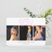 Minimal Foto Sweet 16 Geburtstagsparty Einladung (Stehend Vorderseite)