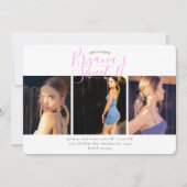 Minimal Foto Sweet 16 Geburtstagsparty Einladung (Vorderseite)