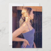 Minimal Foto Trendy Chic Sweet 16 Party Invitati Einladung (Rückseite)