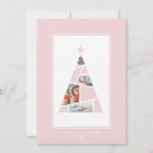 Minimal Foto Weihnachtsbaum Feiertagskarte (Vorderseite)