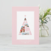 Minimal Foto Weihnachtsbaum Feiertagskarte (Stehend Vorderseite)