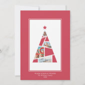 Minimal Foto Weihnachtsbaum Feiertagskarte (Vorderseite)