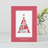Minimal Foto Weihnachtsbaum Feiertagskarte (Stehend Vorderseite)