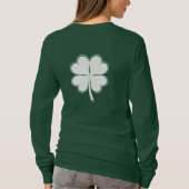 Minimal Four-Leaf Clover Symbol of Luck T-Shirt (Rückseite)