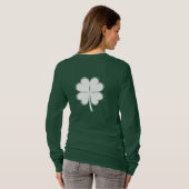Minimal Four-Leaf Clover Symbol of Luck T-Shirt (Schwarz voll)