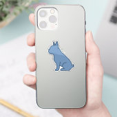Minimal French Bulldog Design Aufkleber (Telefon)
