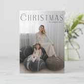 Minimal frohe Weihnachten auf Portrait (Stehend Vorderseite)