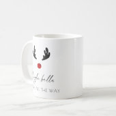 Minimal frohe Weihnachten, nüchtern Support Xmas Kaffeetasse (Vorderseite Links)