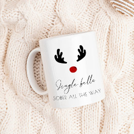 Minimal frohe Weihnachten, nüchtern Support Xmas Kaffeetasse