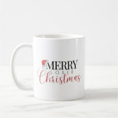 Minimal frohe Weihnachten, nüchtern Support Xmas Kaffeetasse (Links)