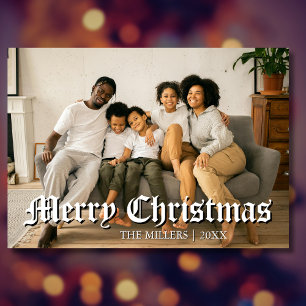 Minimal frohe Weihnachten Reiches Rotes Foto Famil