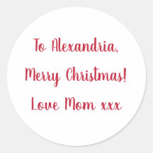 Minimal frohe Weihnachten von Mama Rot und Weiß