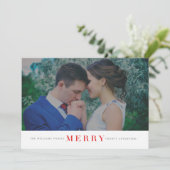Minimal frohe Weihnachts-Fotokarten Feiertagskarte (Stehend Vorderseite)