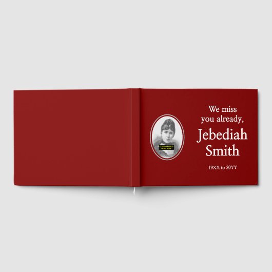 Minimal & fröhliches Beileid Gästebuch (Voll)