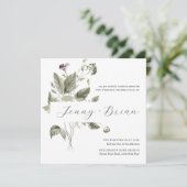 Minimal | Frühjahrsgrün Einladung Hochzeit (Stehend Vorderseite)