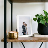 Minimal Full Wedding Foto, Heat & Arrow Initialen Fotoplatte