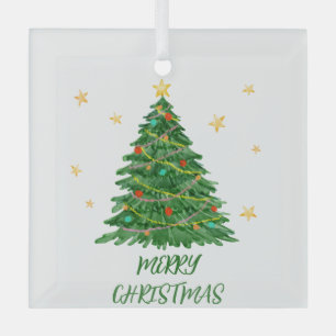 Minimal Fun Wasserfarben Tree Ornament