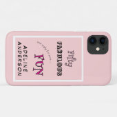 Minimal Fünfzig Fabelhafte Pink-Typografie 50. Geb Case-Mate iPhone Hülle (Rückseite (Horizontal))