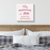 Minimal Fünfzig Fabelhafte Pinke Typografie 50. Ge Leinwanddruck (Insitu (Schlafzimmer))