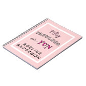 Minimal Fünfzig Fabelhafte Pinke Typografie 50. Ge Notizblock (Linke Seite)