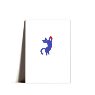 Minimal Funny Cat Valentinstag Card Feiertagskarte