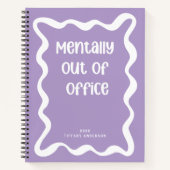 Minimal Funny Coworker Meetings Office Name Year Notizblock (Vorderseite)