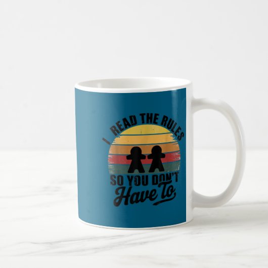 Minimal Funny Ich lese Regeln, damit ihr nicht Bre Kaffeetasse (Rechts)