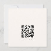 Minimal Funny Modern Floral Dusty Blue and Buff Einladung (Rückseite)