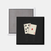 Minimal Funny poker, i don't even fold my laundry Magnet (Vorderseite/Rückseite)