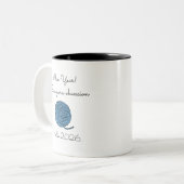 Minimal & Funny Yarn Ball Knitting Mug Zweifarbige Tasse (Vorderseite Links)