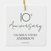 Minimal für 10 Jahre Keramikornament (Vorderseite)