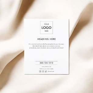 Minimal für das Business Marketing Schwarz Flyer