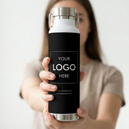Minimal für das Firmenlogo Schwarz Trinkflasche