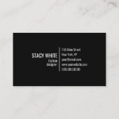 Minimal für das ursprüngliche Logo Moderne Schwarz Visitenkarte (Rückseite)