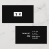 Minimal für das ursprüngliche Logo Moderne Schwarz Visitenkarte (Vorne/Hinten)
